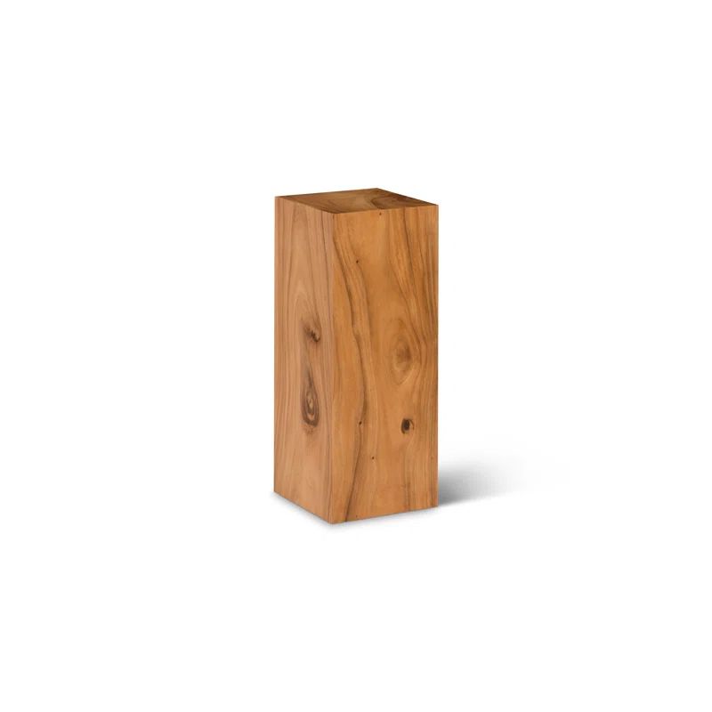 Natural Brown Chamcha Wood Pedestal Stand
