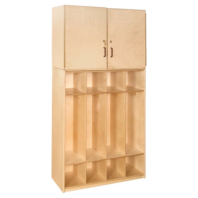 Natural Baltic Birch Plywood 4-Unit Storage Locker Cabinet