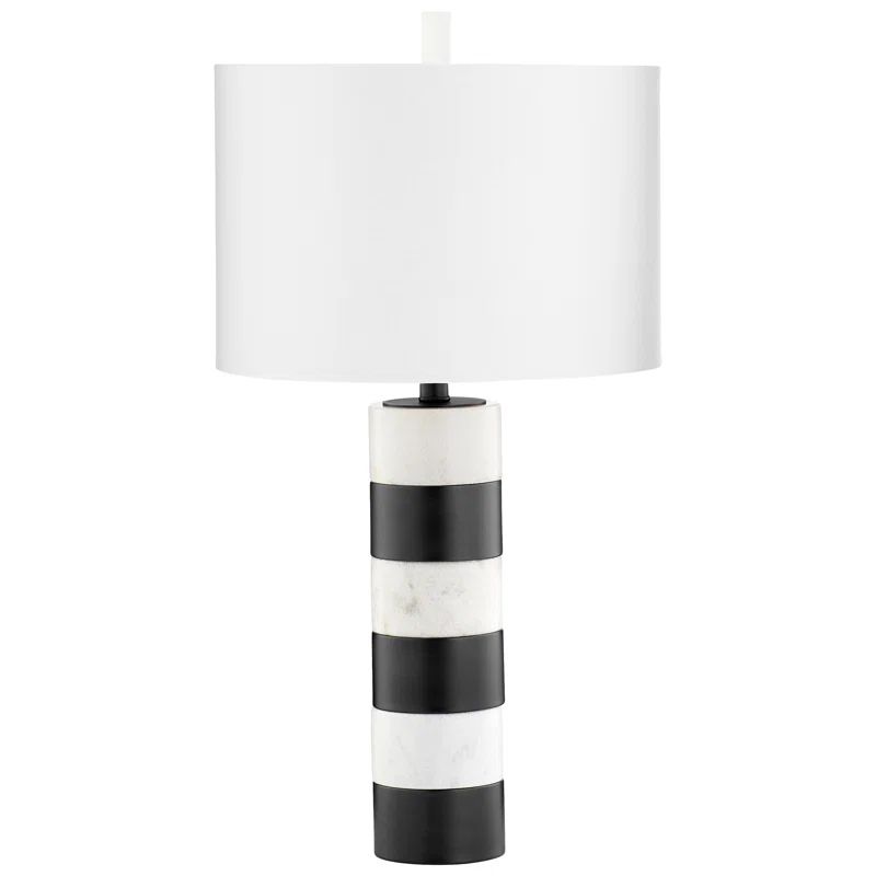 Marceau Gunmetal Table Lamp with Off-White Linen Shade