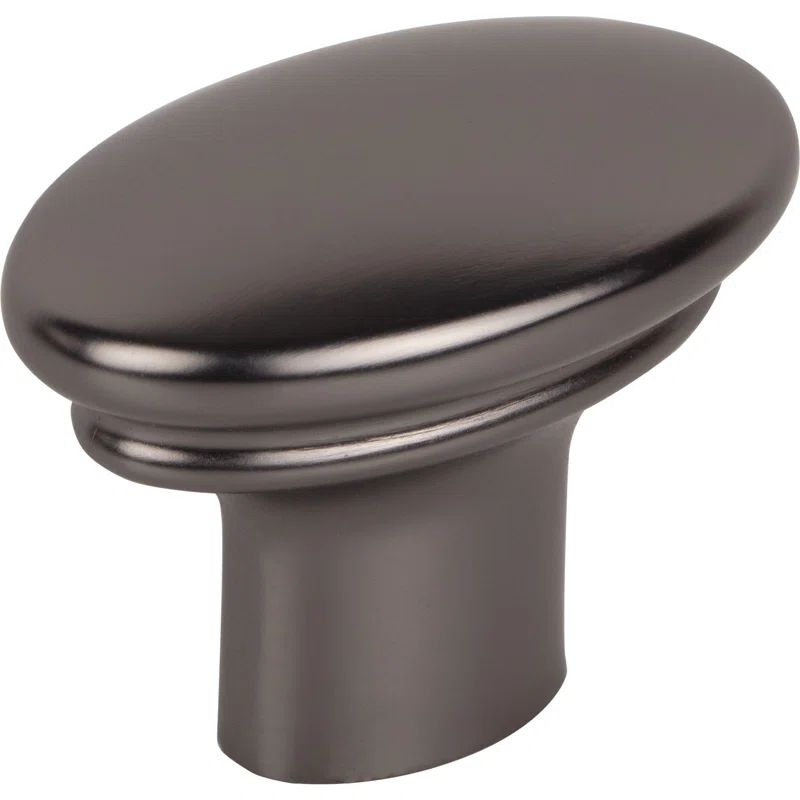 Ash Gray Oval Knob with Mounting Hardware