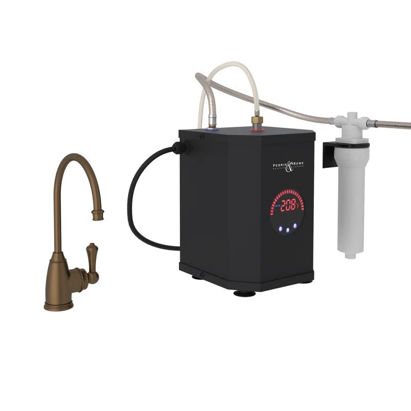 Polished Nickel Traditional Kitchen Hot Water Dispenser with Filter