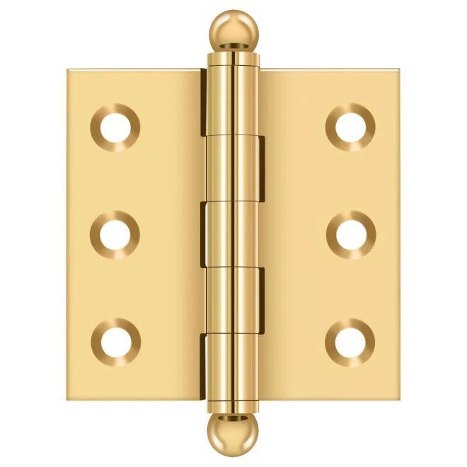 Lifetime Polished Brass 2" x 2" Butt Cabinet Hinge