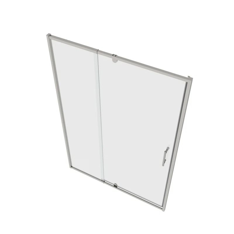 Chrome 48"x71" Pivot Swing Glass Shower Door with Tempered Glass