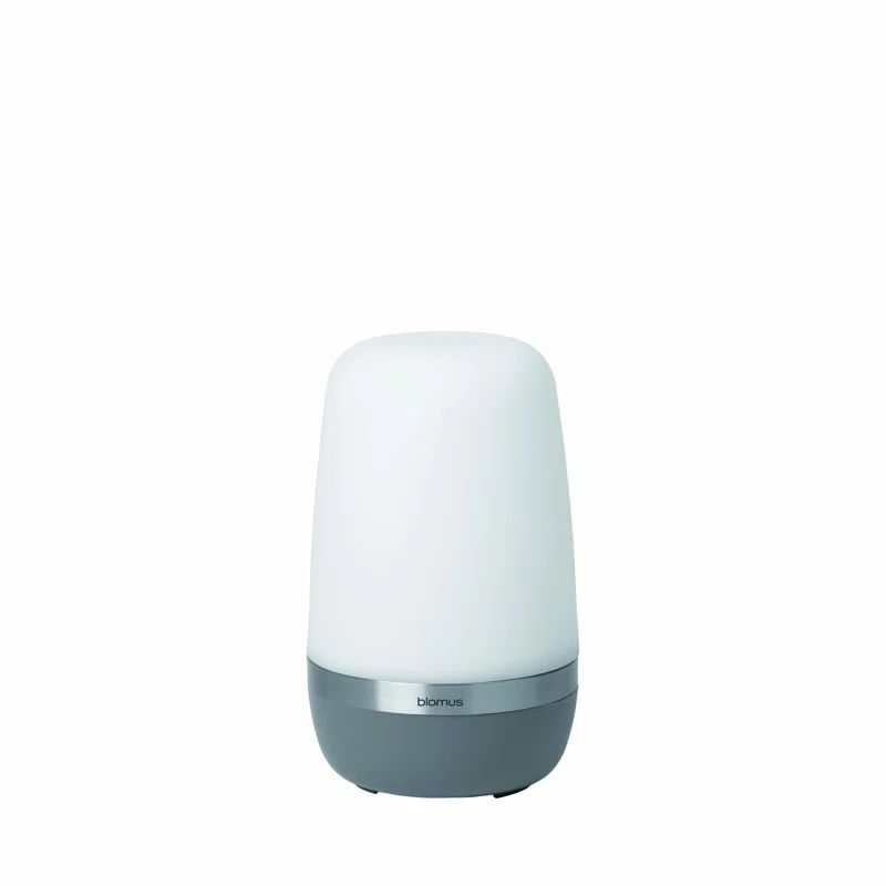 Small Warm Gray Stainless Steel Outdoor LED Table Lamp