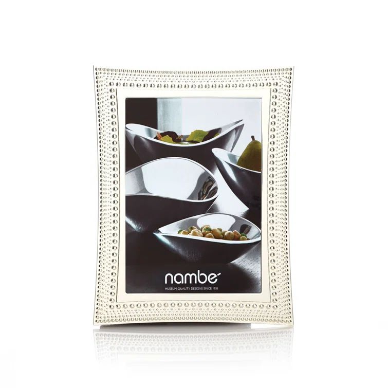 Silver Beaded 5" x 7" Tabletop Picture Frame