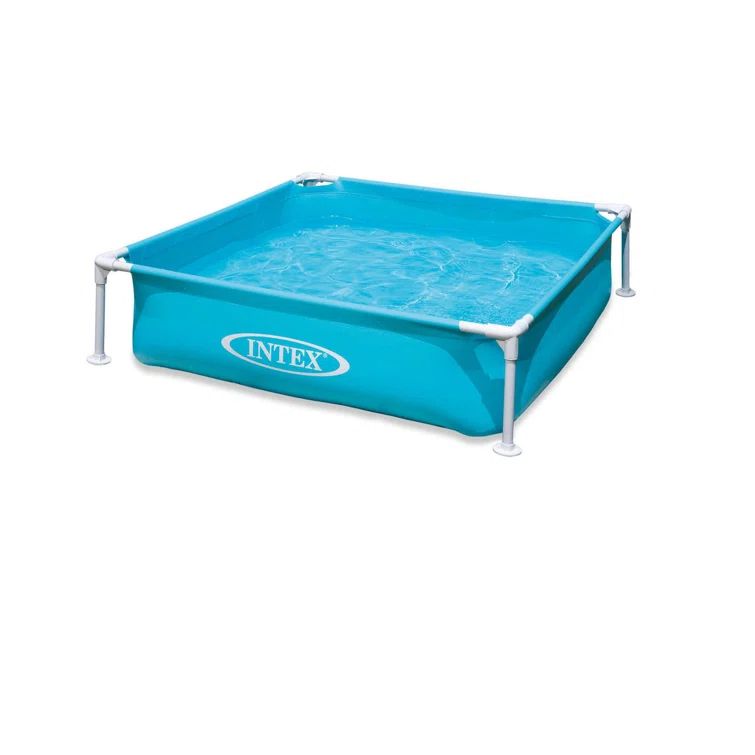 Intex Blue 4-Foot Vinyl Frame Kiddie Pool with Pump