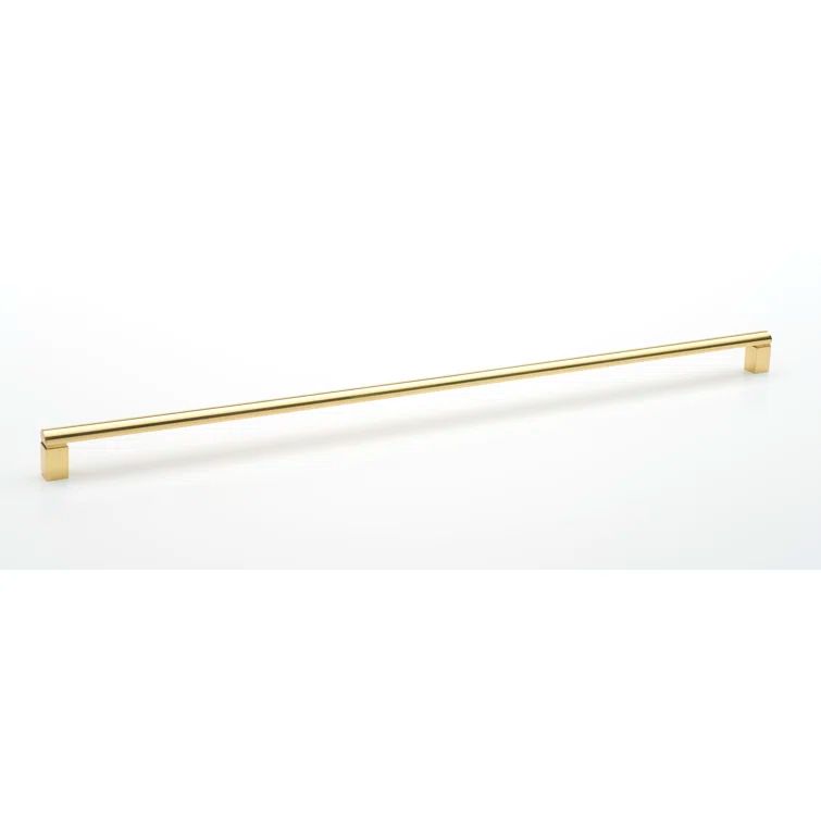 Polished Brass Modern 18" Bar Pull with Mounting Hardware