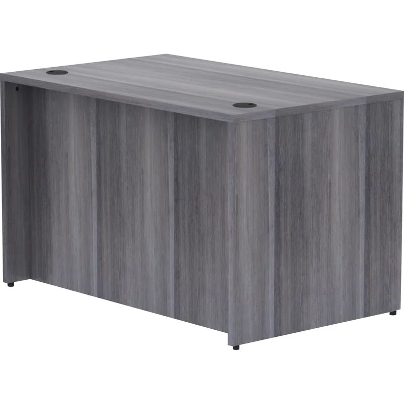 Weathered Charcoal Laminate Rectangular Desk Shell