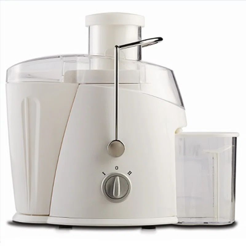 White Compact Electric Juice Extractor with Variable Speed