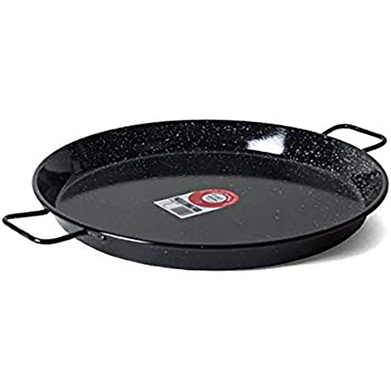 6-Inch Black Enameled Steel Paella Pan