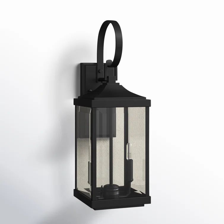 Gibbes Street Black Cast Aluminum Dimmable Lantern Sconce