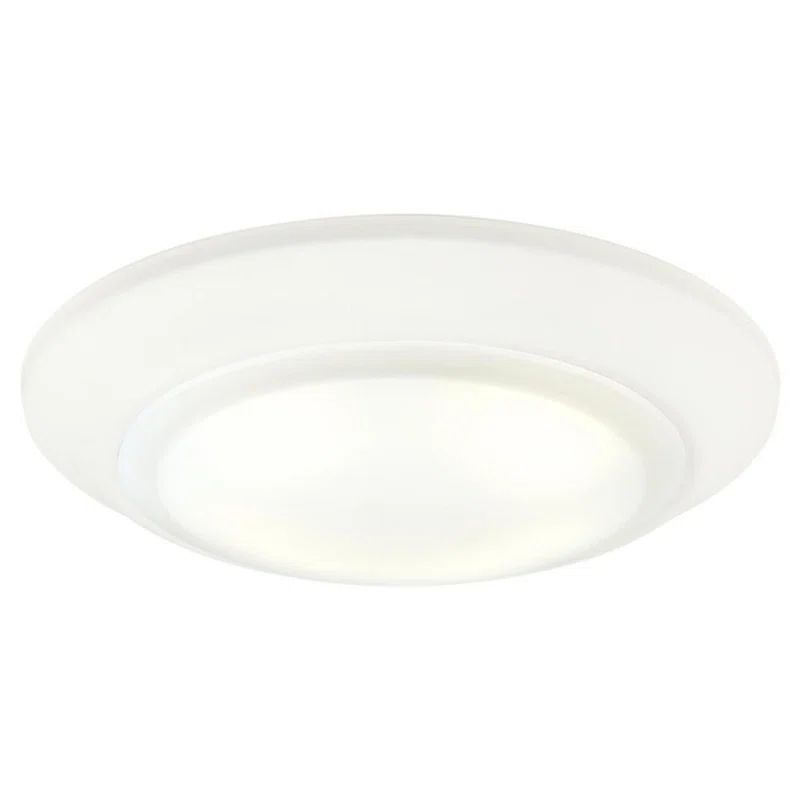 Sleek White 5.5" Steel LED Canless Recessed Downlight, Energy Star