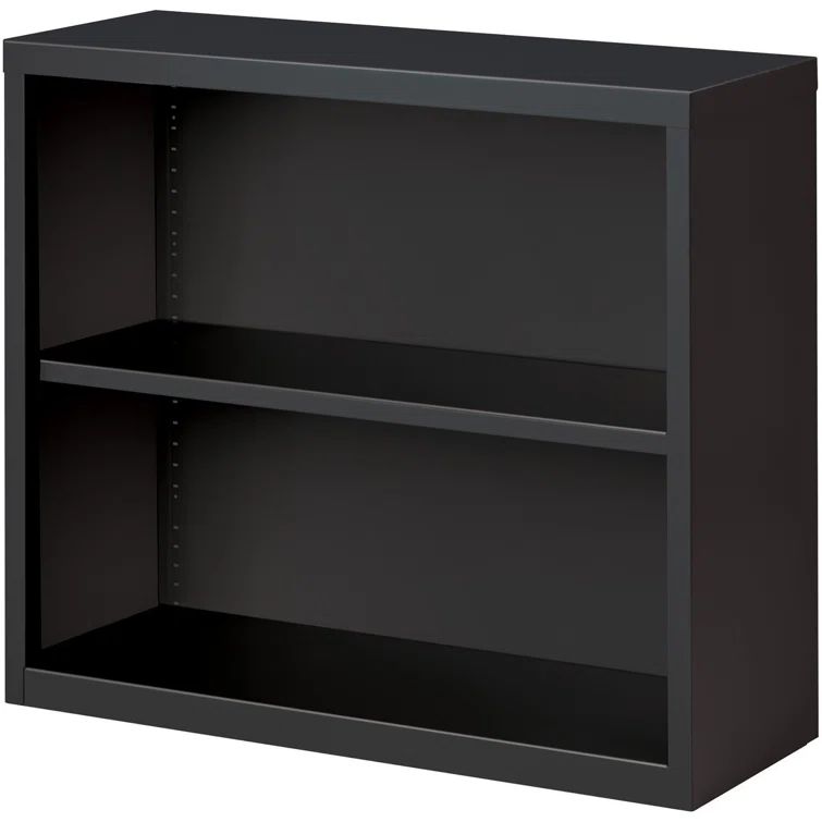 Adjustable Charcoal Steel Bookcase with Flexible Storage Solutions