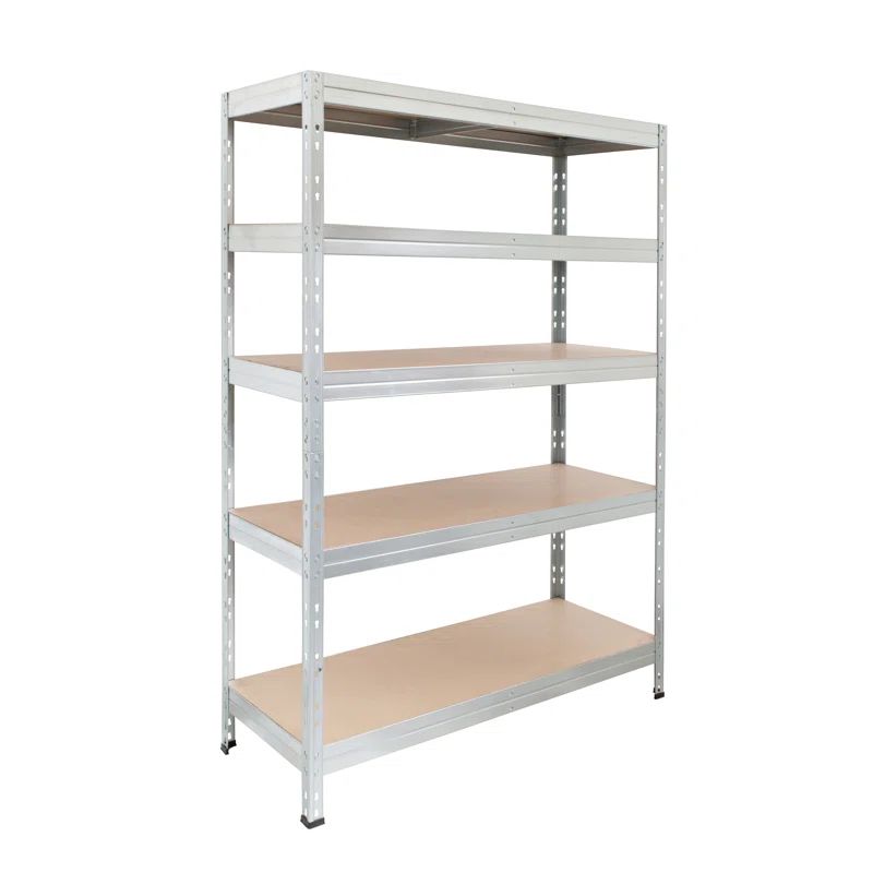 Heavy-Duty Galvanized Steel 5-Tier Freestanding Shelf Unit, 35.4" W x 71" H x 18" D