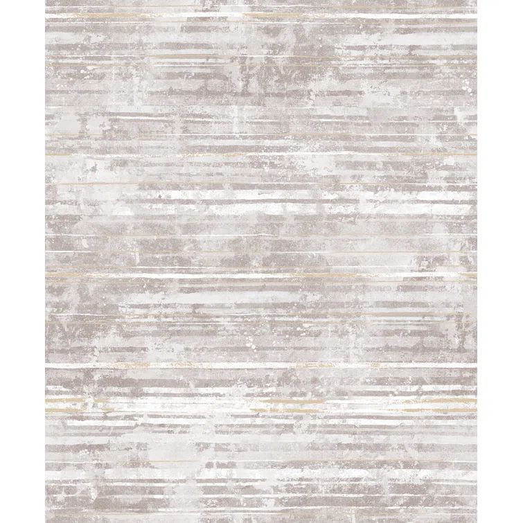 Makayla Mauve Distressed Stripe Embossed Wallpaper