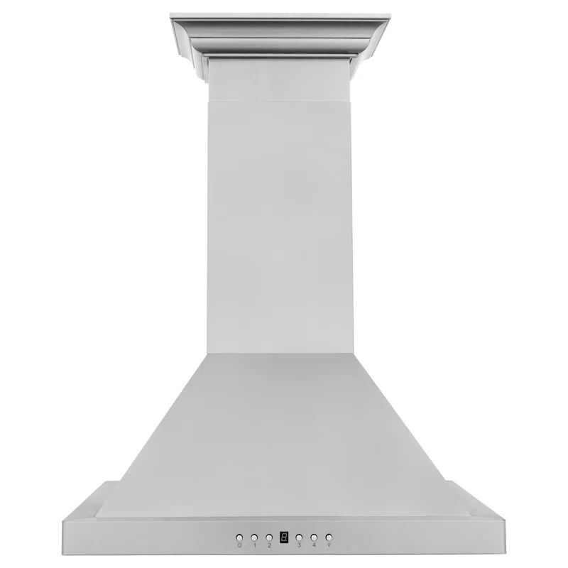 24" Stainless Steel Convertible Wall Mount Range Hood with Charcoal Filter