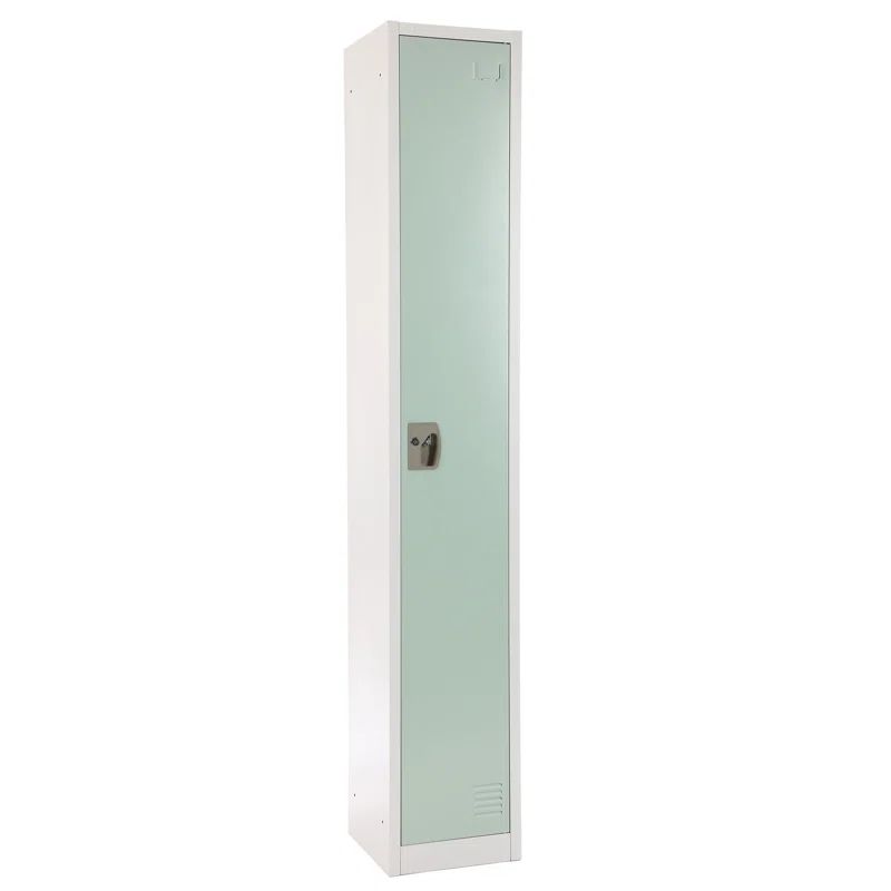 Misty Green Steel Office Locker with Adjustable Shelving