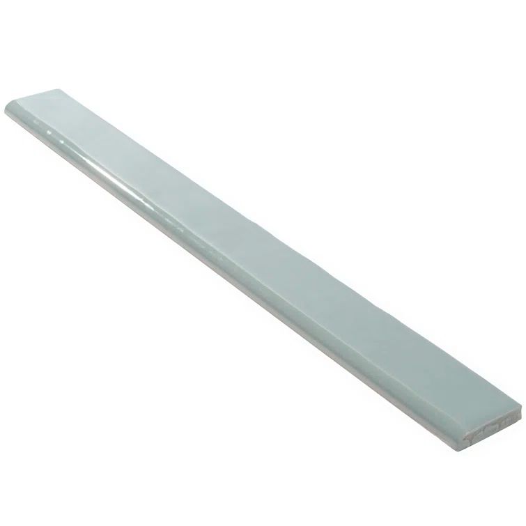Sky Blue 20" x 2" Polished Ceramic Bullnose Tile Trim