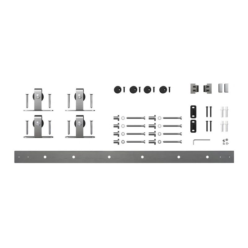 60-Inch Stainless Steel Mini Sliding Barn Door Hardware Kit