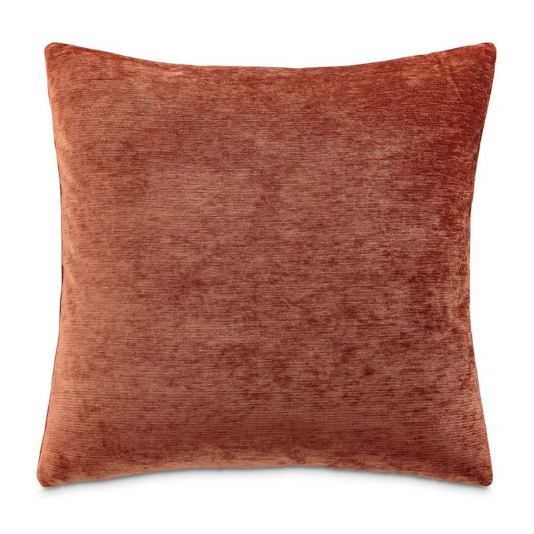 Sienna Burnt Orange Chenille 20" Square Accent Pillow Set