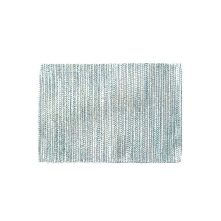 Aqua Striped Acrylic Rectangle Placemat