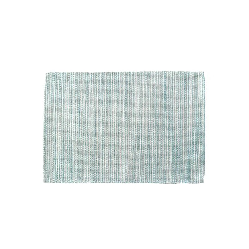 Aqua Striped Acrylic Rectangle Placemat