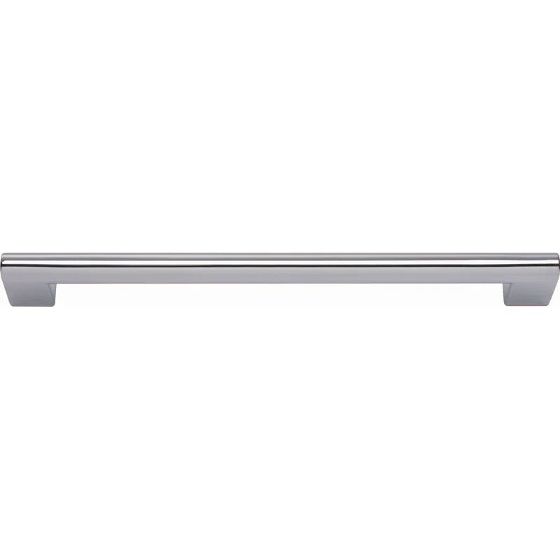 Polished Chrome Modern Bar Handle with Mounting Hardware