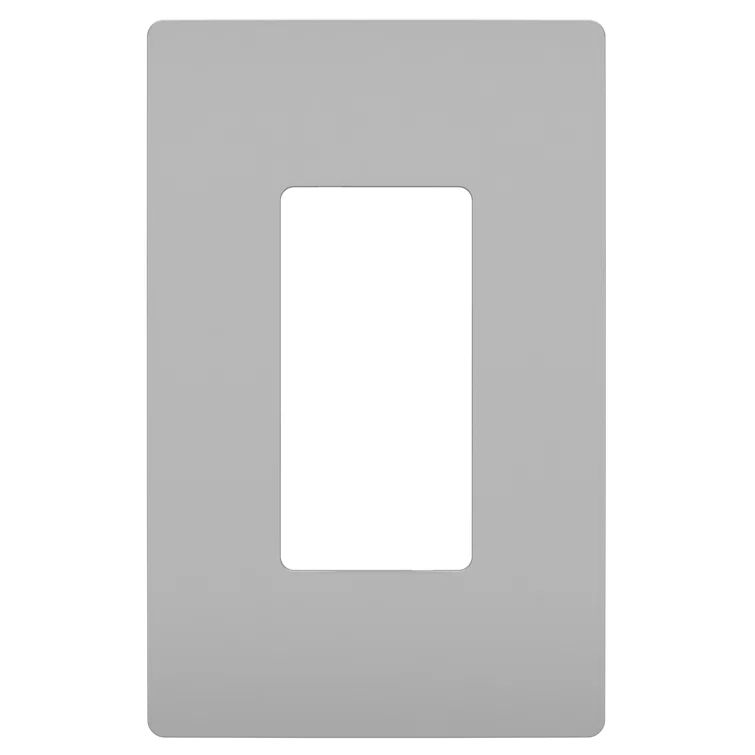 Gray Radiant Screwless 1-Gang Wall Plate