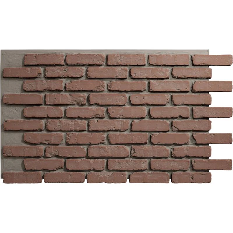 Old Chicago Faux Brick Panel in Aged Red Stone