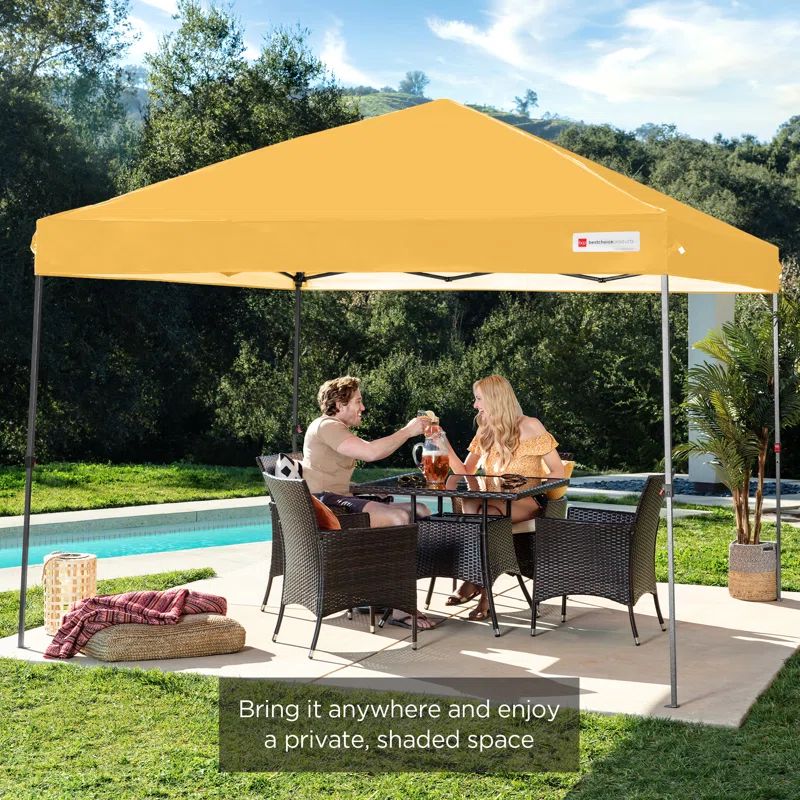 Marigold Steel Frame 10ft x 10ft Instant Pop-Up Canopy