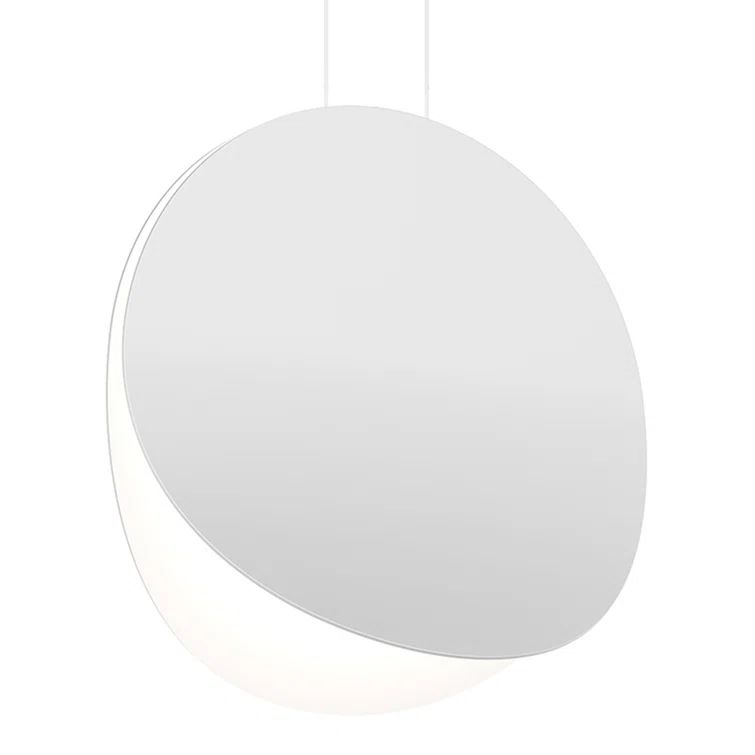 Satin White Aluminum LED Indoor/Outdoor Pendant Light
