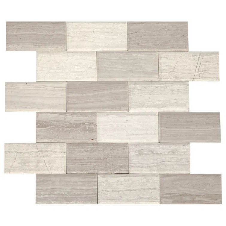 Chenille White Matte Finish Peel and Stick Mosaic Tile