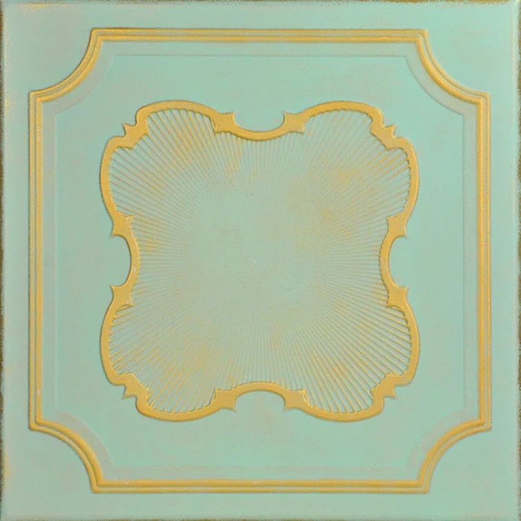 Gold Moss Polystyrene Glue-up Ceiling Tile, 19.63 x 19.63 inches
