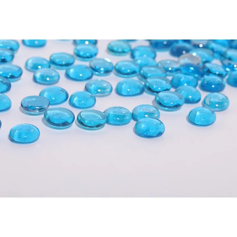 Aqua Blue Tempered Glass Outdoor Fire Pit Fill