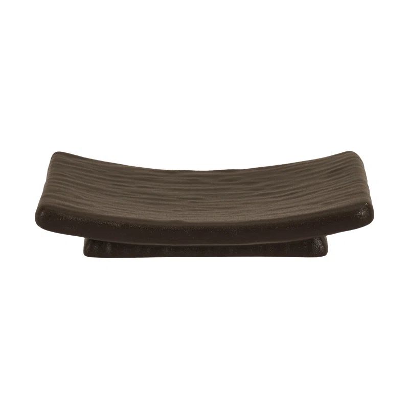 Mocha Ceramic Textured Soap Dish