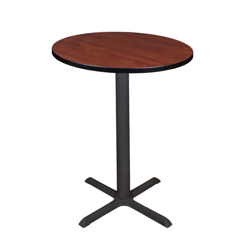 Carmine Cherry & Maple 42" Round Wood Cafe Table
