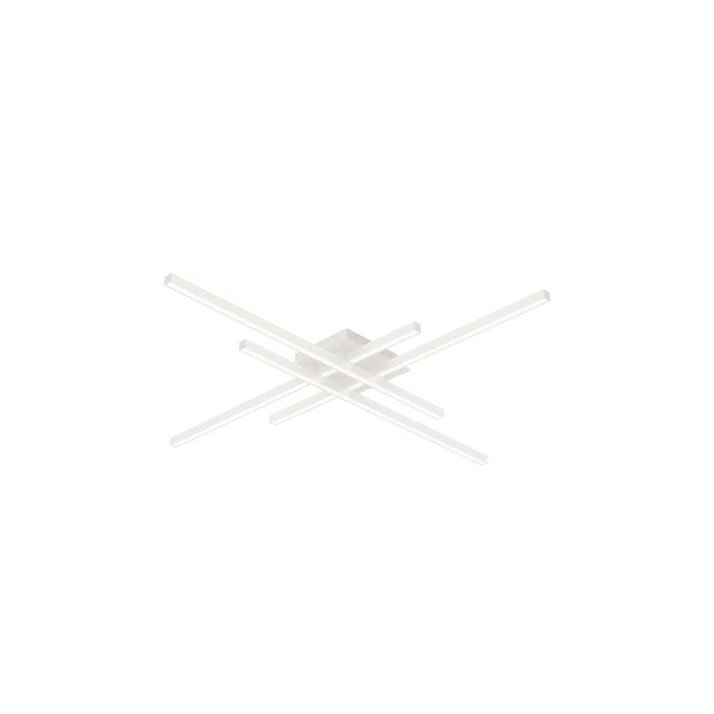White Aluminum Modern LED Flush Mount Light