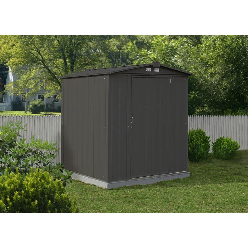 Charcoal Galvanized Steel Small Vertical Storage Shed