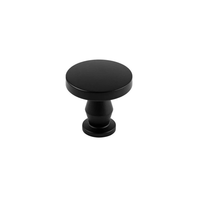 Anders 1-1/4 Inch Matte Black Round Cabinet Knob