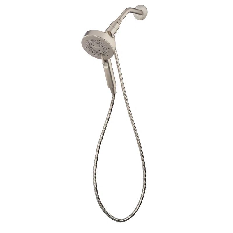 Brushed Nickel Handheld Wall Mounted Shower Head with Flexible Hose