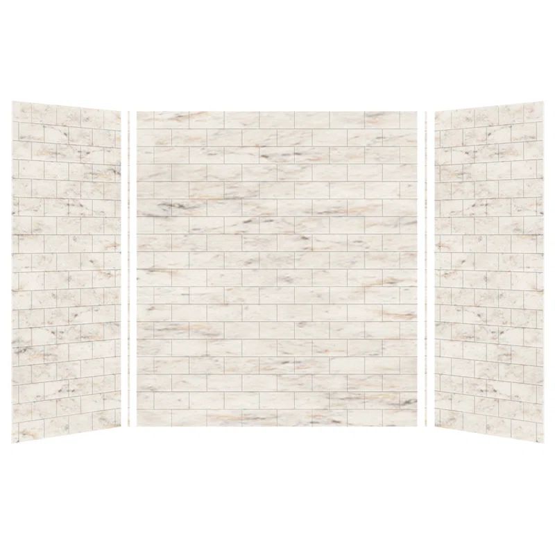 Biscotti Marble 36" x 60" x 72" Glue Up Shower Wall Kit