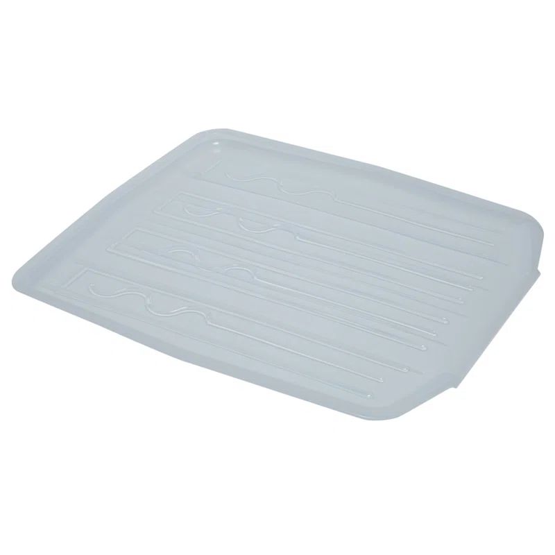 Clear Plastic Countertop Dish Draining Tray
