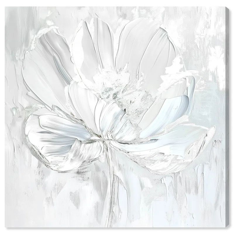 Off-White Magnolia Floral Canvas Wall Art, 20" x 20"