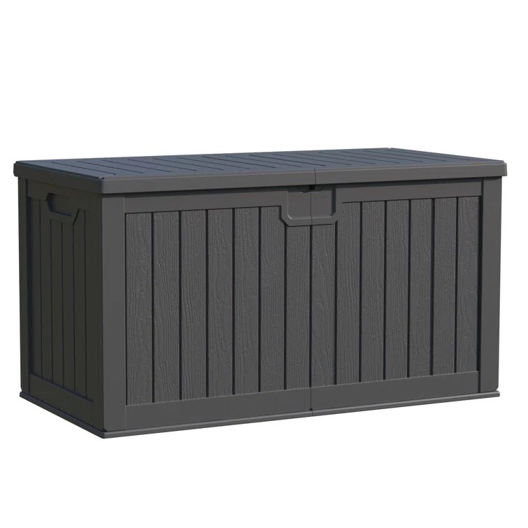 Patiowell Black 230 Gallon Lockable Resin Deck Box
