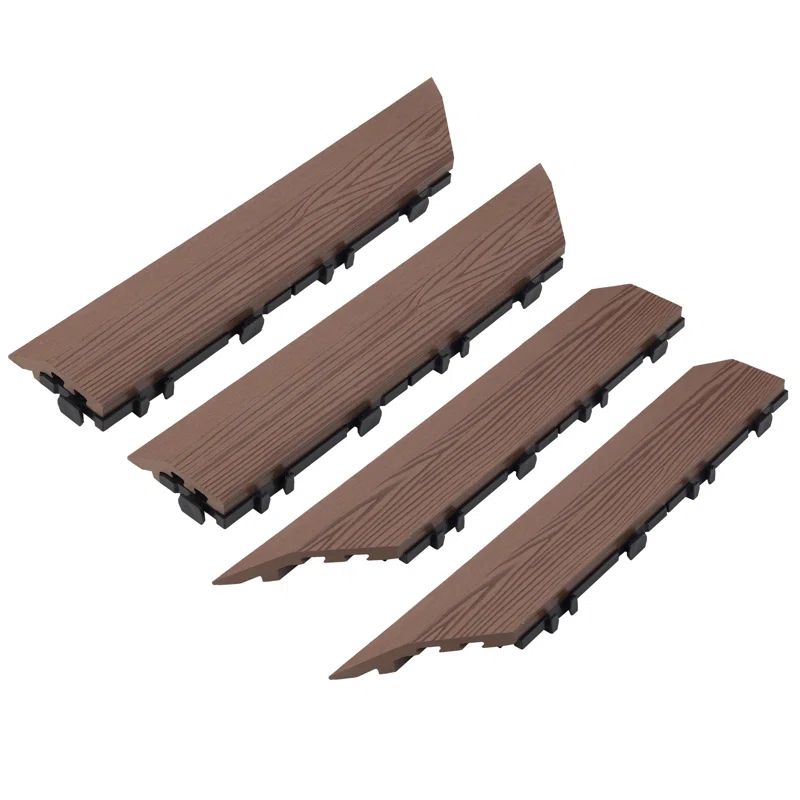 Russet Canyon Composite Corner Edge Trim for Deck Tiles, 4-Pack