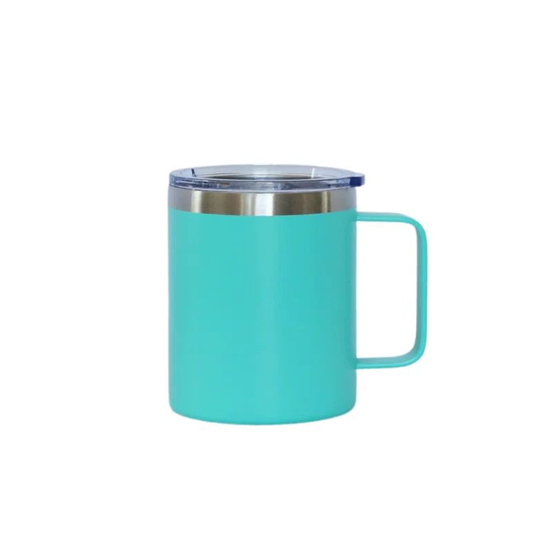 Aqua 12oz Stainless Steel Insulated Travel Mug with Handle