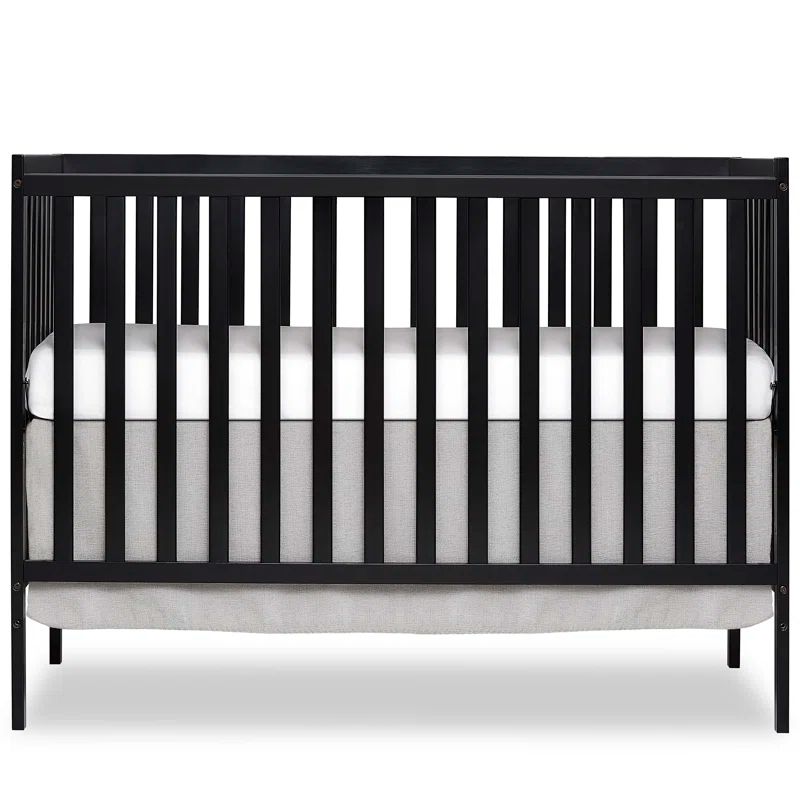 Black 5-in-1 Convertible Crib with Modern Design