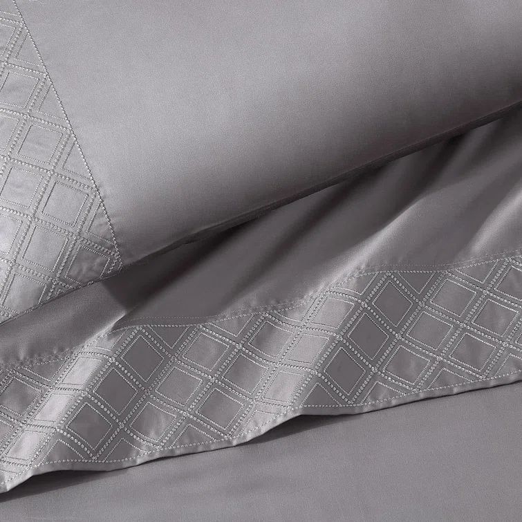 Queen Charcoal Egyptian Cotton Sheet Set