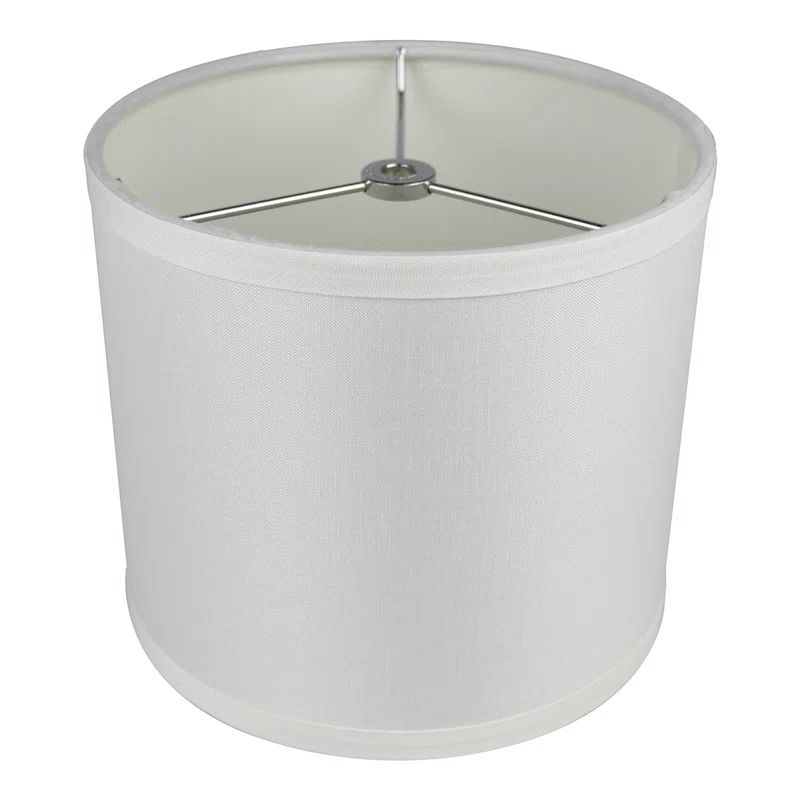 Off-White Linen Drum Lamp Shade, 8-inch