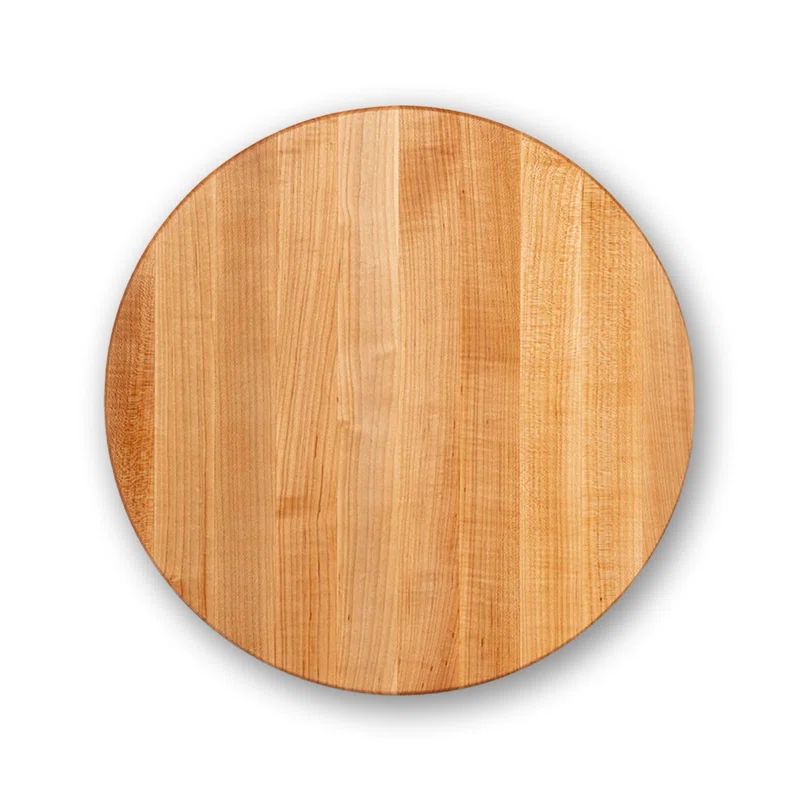 Cherry Round Edge Grain Wood Cutting Board, 18" x 18" x 1.5"
